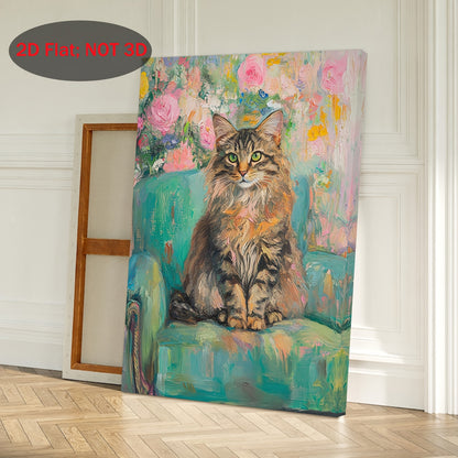 Stampa su tela intelaiata — Gatto Siberiano