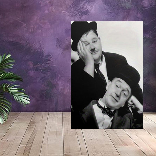 Stampa su tela intelaiata — Laurel e Hardy