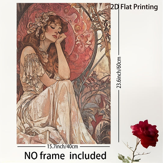 Stampa su tela intelaiata — Homage to Mucha