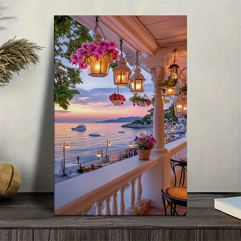 Stampa su tela intelaiata — Terrazza sul Mare