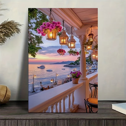 Stampa su tela intelaiata — Terrazza sul Mare