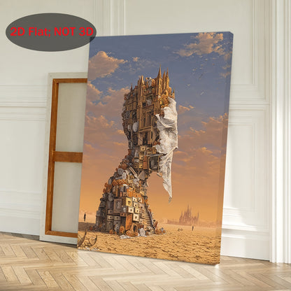 Stampa su tela intelaiata — Teste Surreali