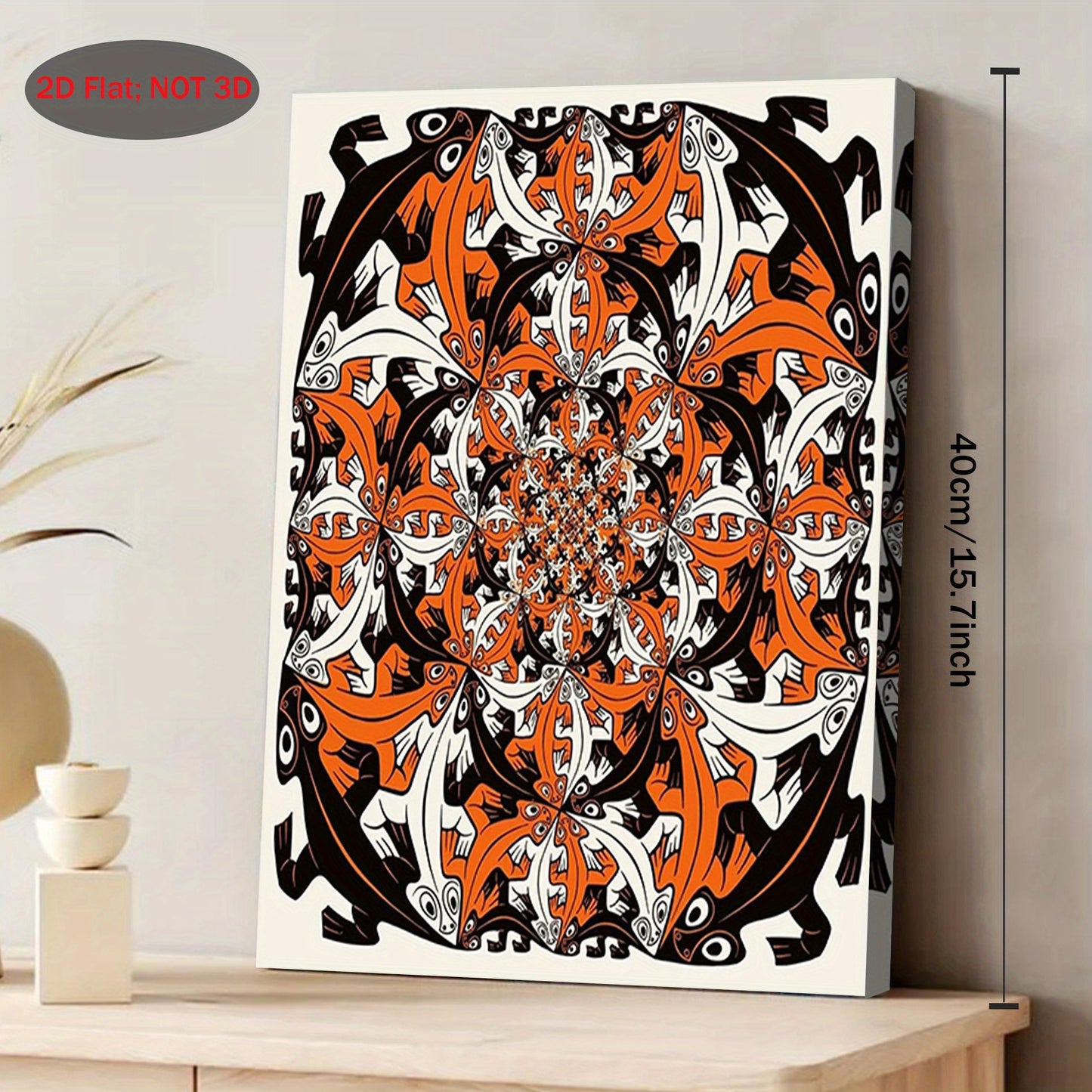 Stampa su tela intelaiata — Homage to Escher