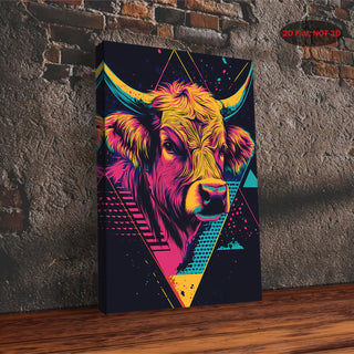 Stampa su tela — Mucca Pop Art