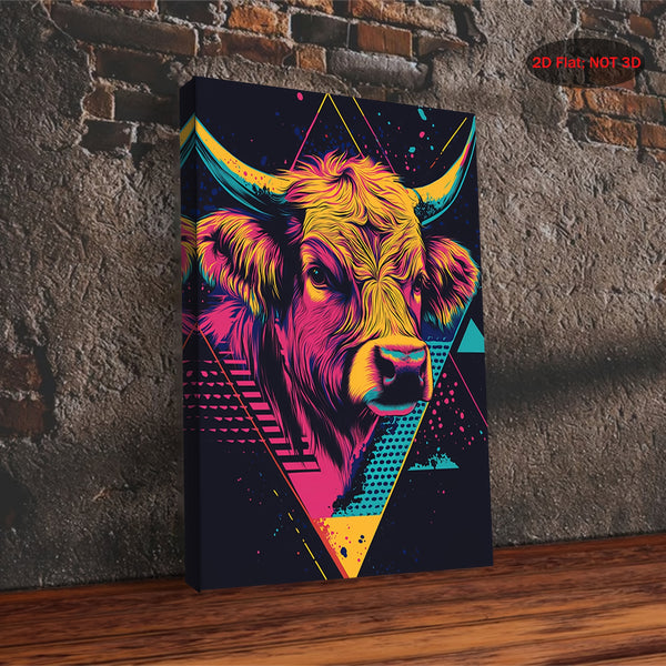 Stampa su tela — Mucca Pop Art