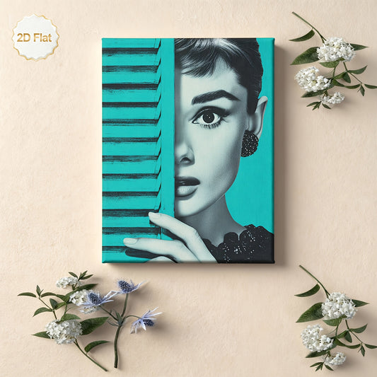 Stampa su tela intelaiata — Homage to Audrey