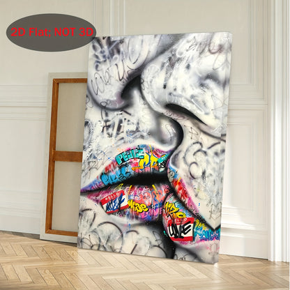 Stampa su tela intelaiata — Labbra Graffiti