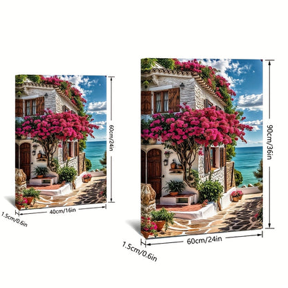 Stampa su tela intelaiata — Villa Mediterranea
