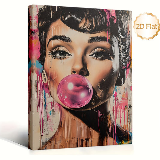 Stampa su tela intelaiata — Donna Pop Art