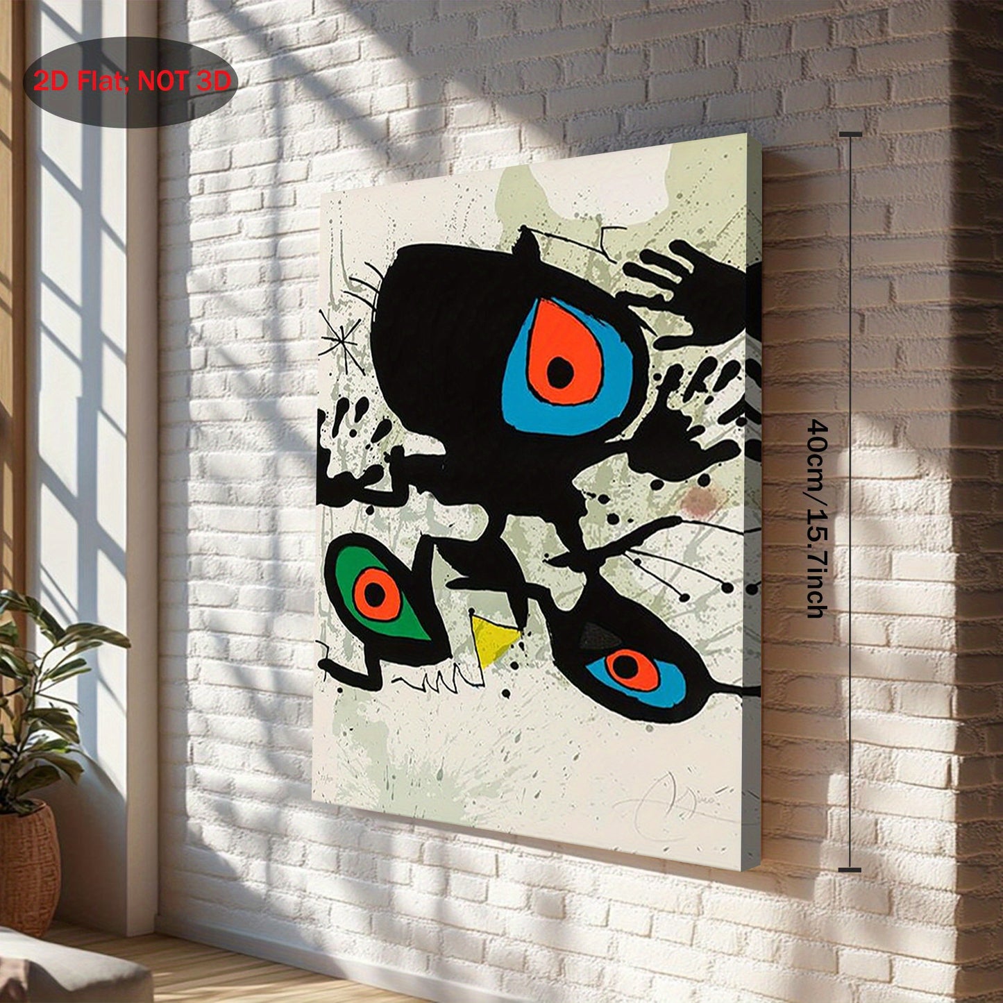 Stampa su tela intelaiata — Homage to Miró