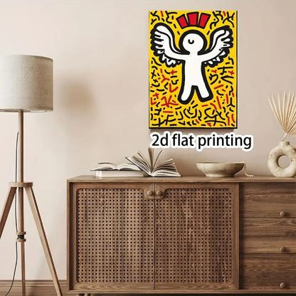 Stampa su tela intelaiata — Homage to Haring
