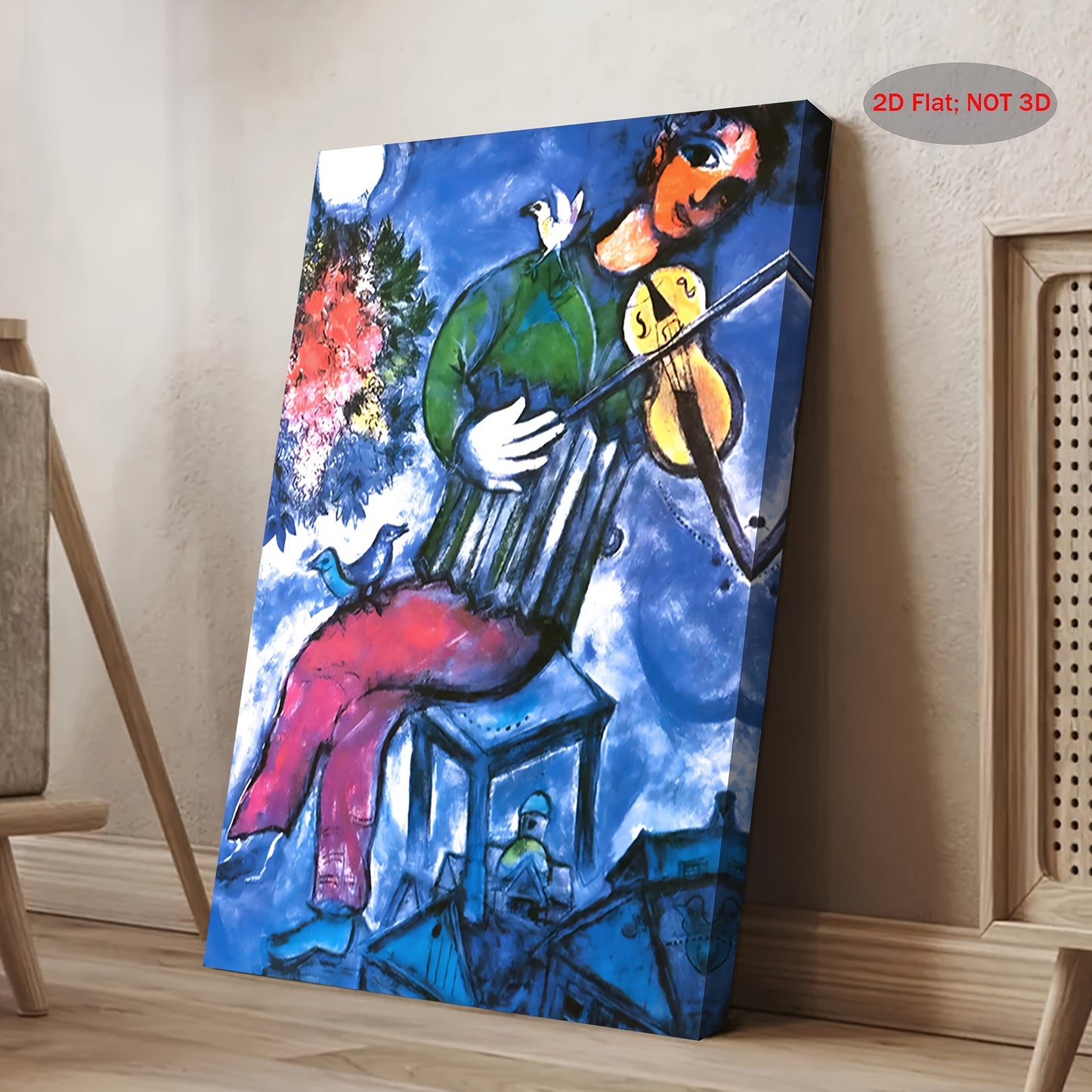 Stampa su tela intelaiata — Homage to Chagall