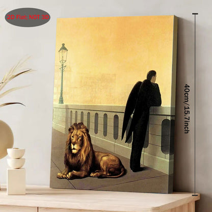 Stampa su tela intelaiata — Homage to Magritte