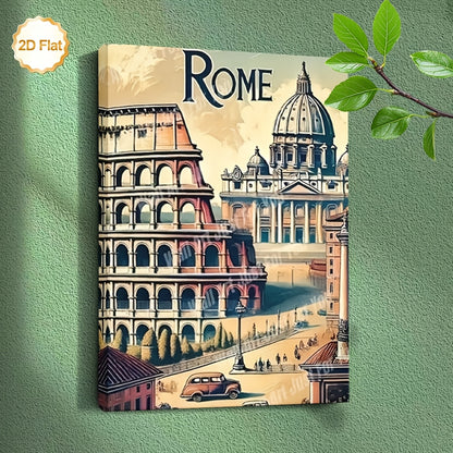Stampa su tela intelaiata — Roma