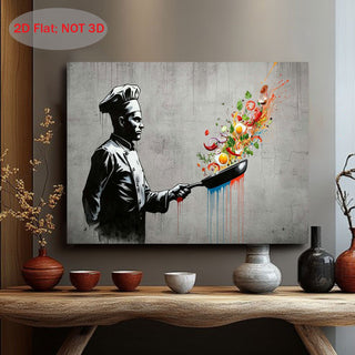 Stampa su tela intelaiata — Chef Graffiti