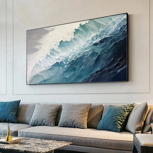 Dipinto a mano da intelaiare — Onde del Mare