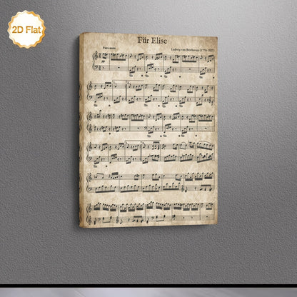 Stampa su tela intelaiata — Beethoven Für Elise