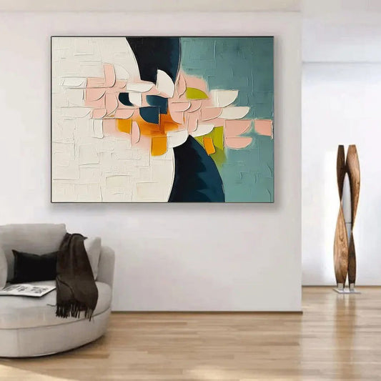 Dipinto a mano da intelaiare — Fiori a Spatola