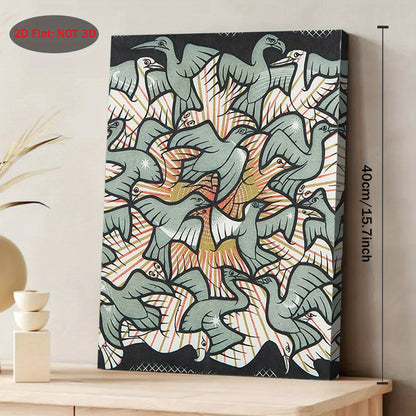 Stampa su tela intelaiata — Homage to Escher