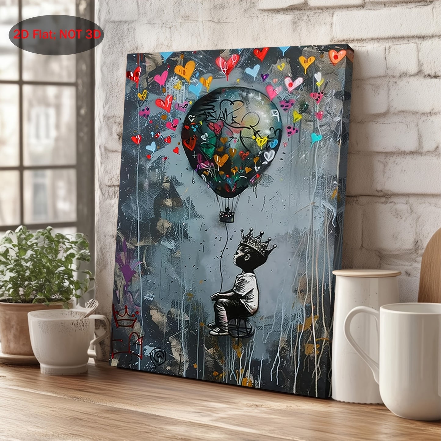 Stampa su tela intelaiata — Palloncini Street Art