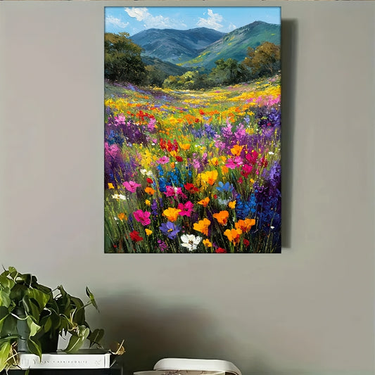 Stampa su tela intelaiata — Prato di Fiori