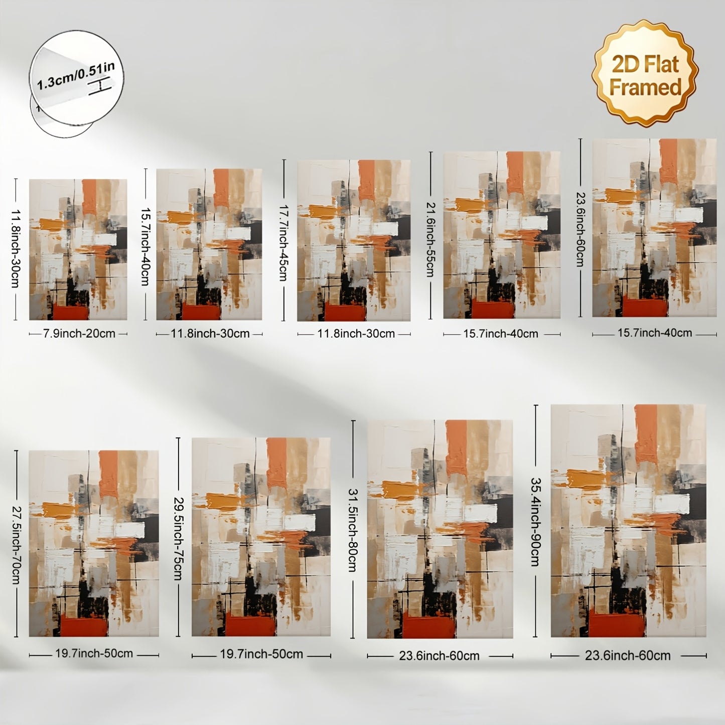 Stampa su tela intelaiata — Astratto Texture