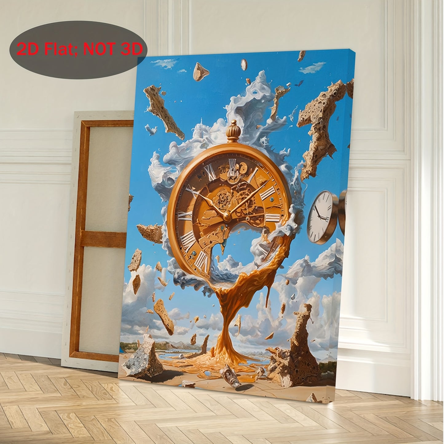 Stampa su tela intelaiata — Orologio Surreale