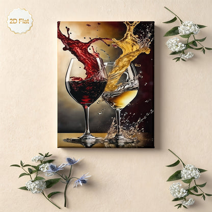 Stampa su tela intelaiata — Calici di Vino