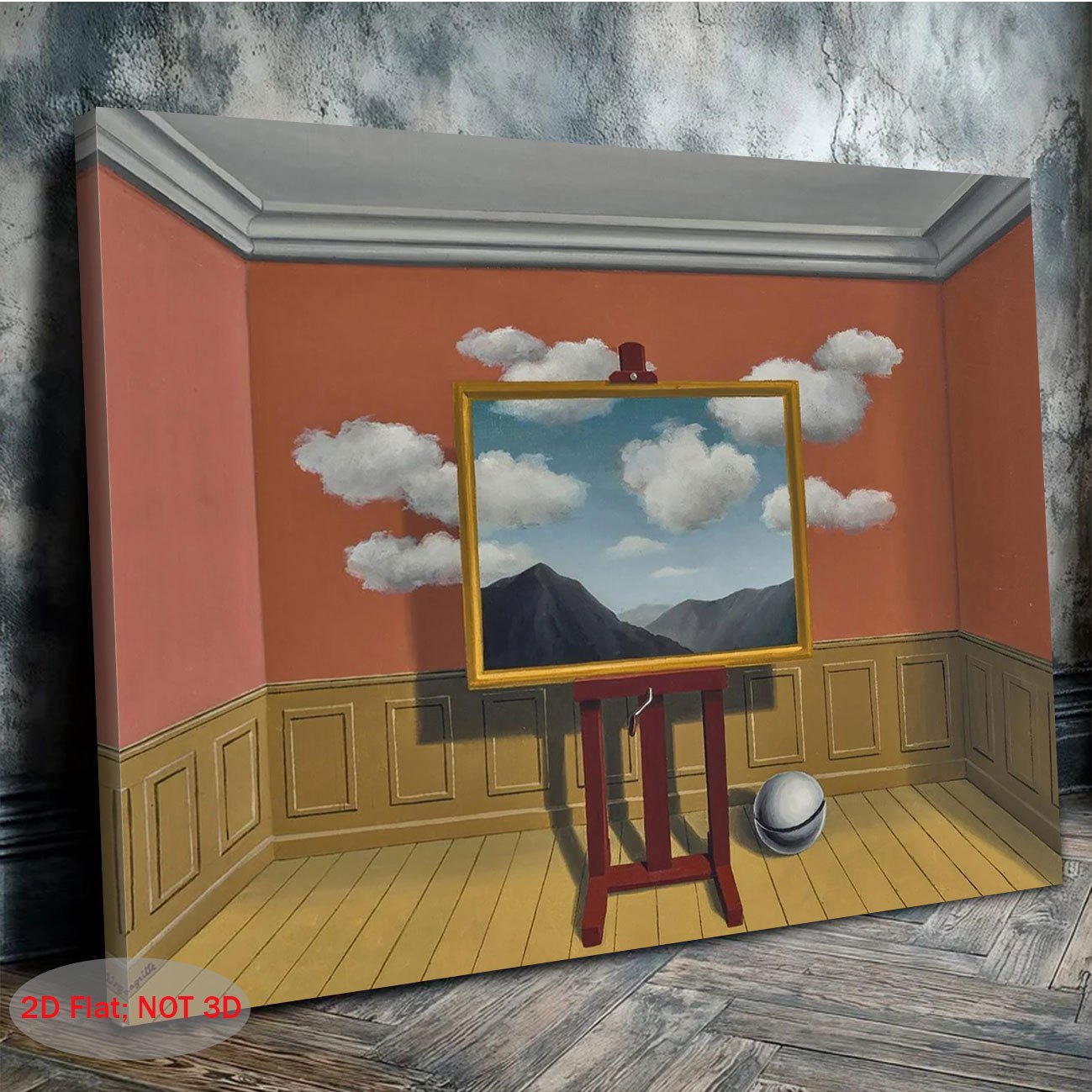 Stampa su tela intelaiata — Homage to Magritte