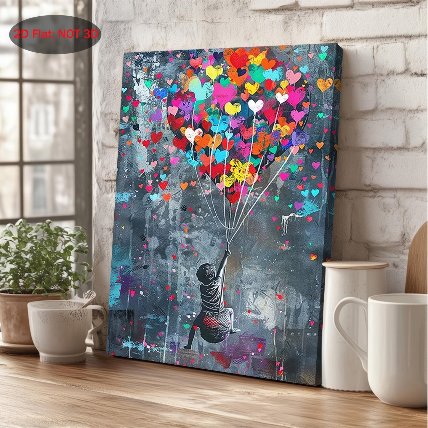 Stampa su tela intelaiata — Palloncini Street Art