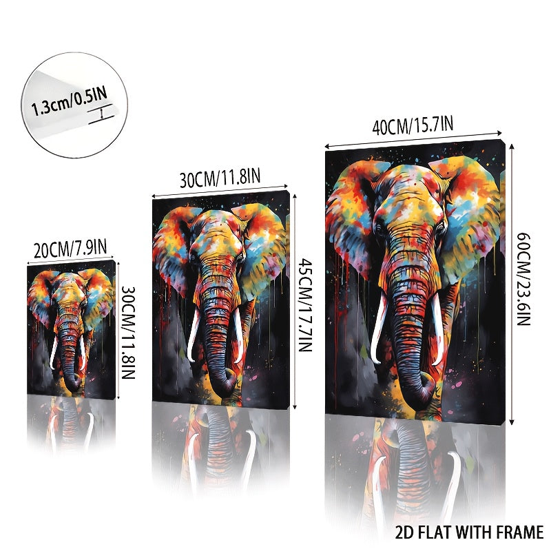 Stampa su tela intelaiata — Elefante Graffiti