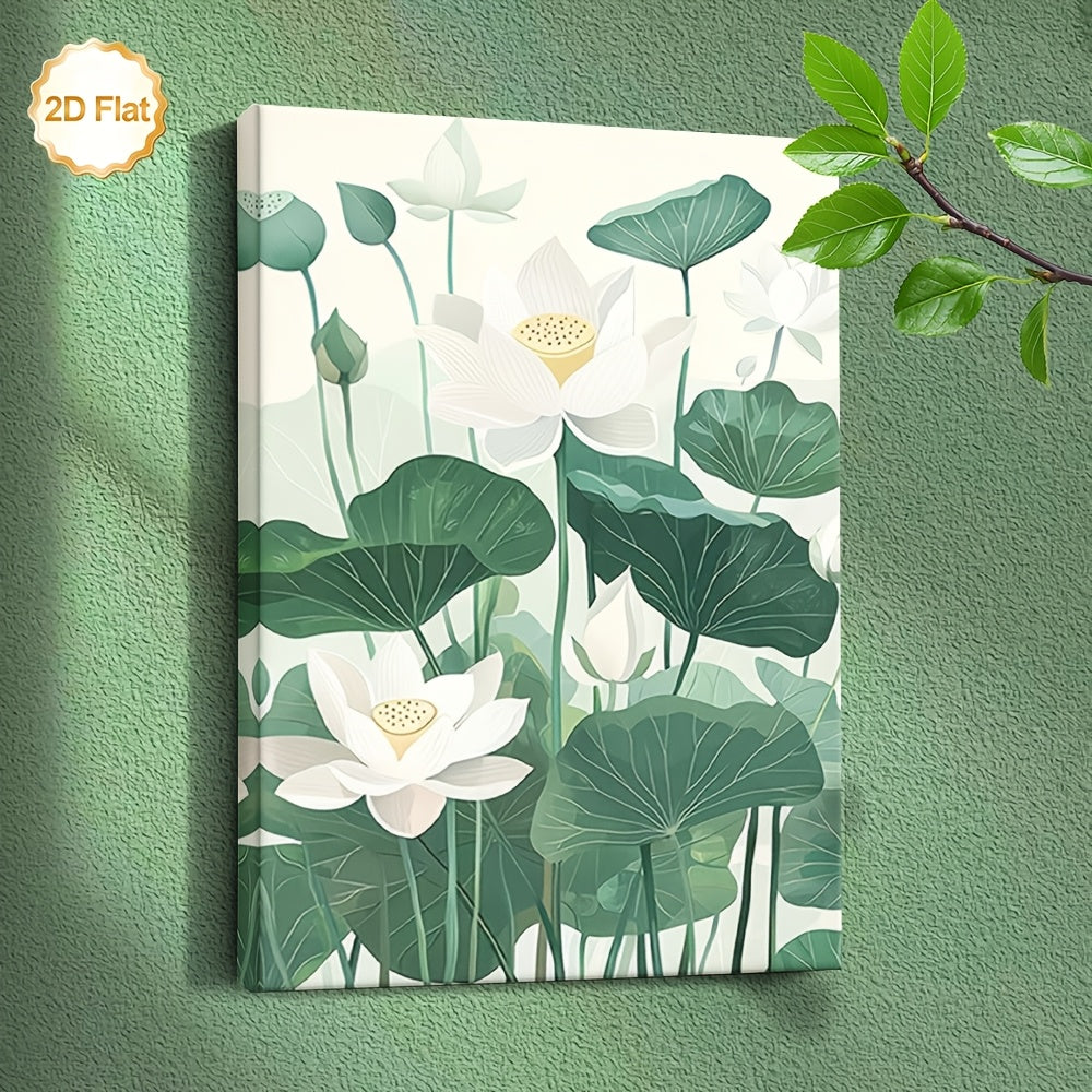 Stampa su tela intelaiata — Fiori di Loto