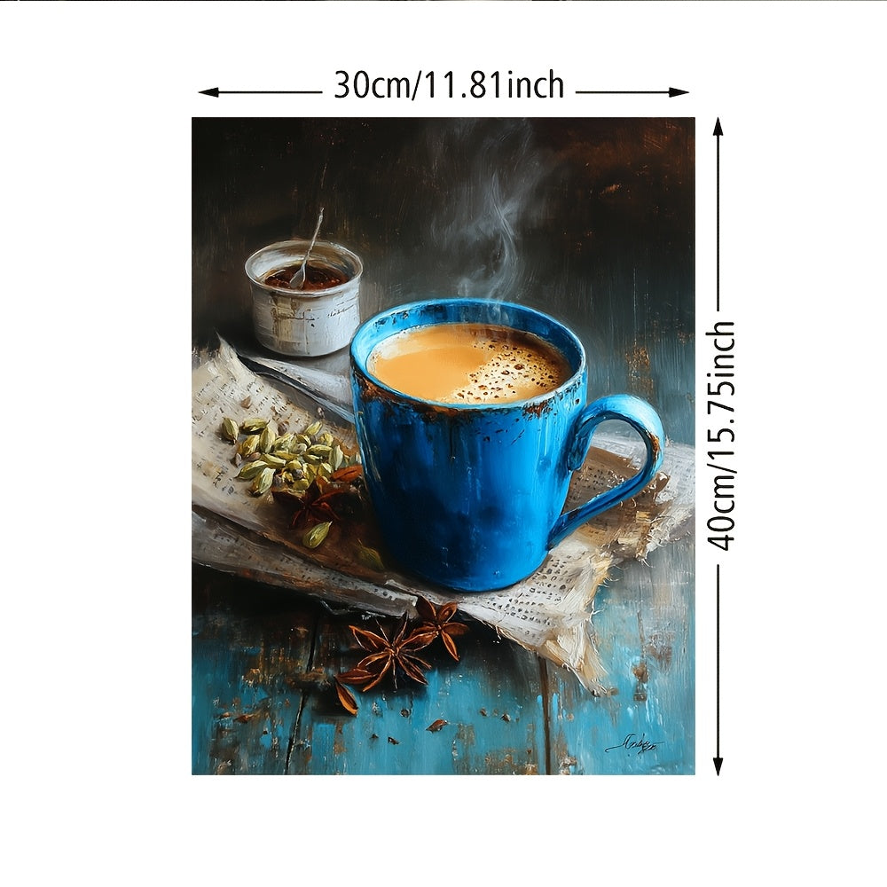 Stampa su tela intelaiata — Chai Kulhad