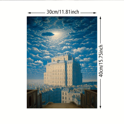 Stampa su tela intelaiata — Homage to Magritte