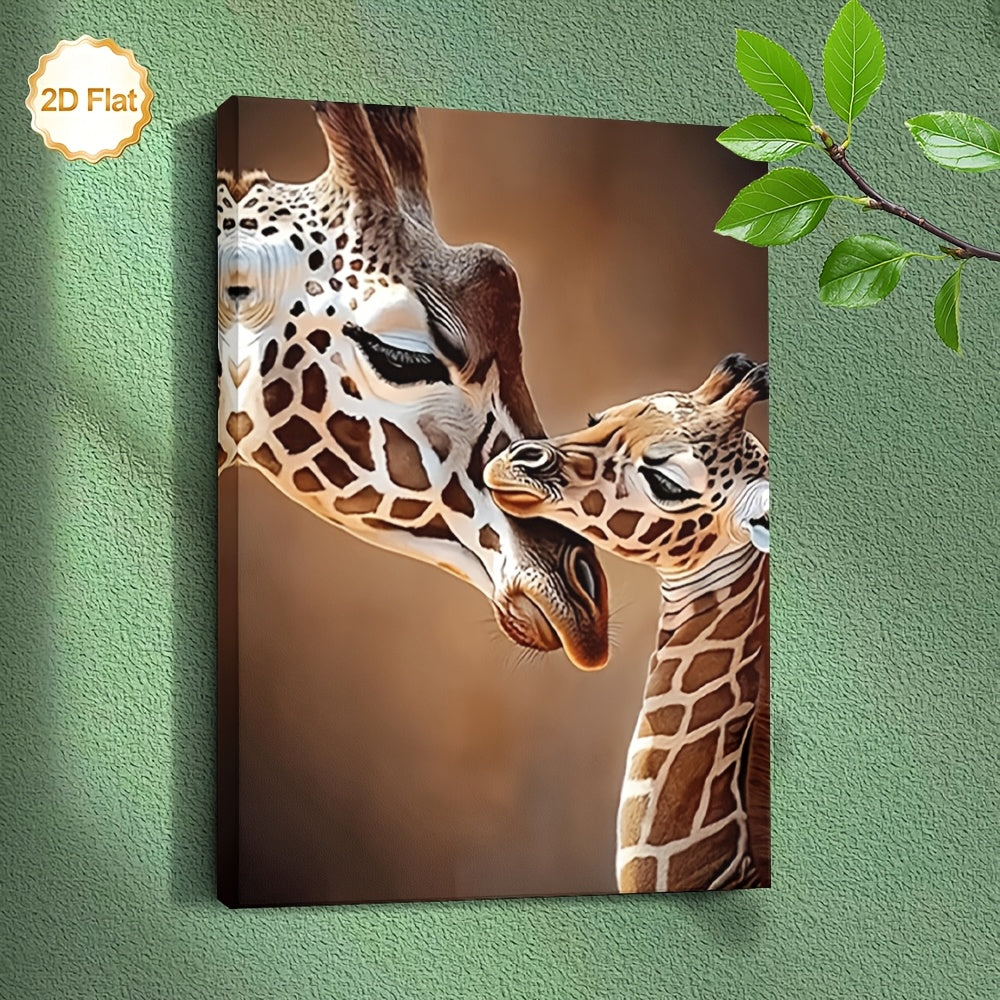Stampa su tela intelaiata — Madre Giraffa