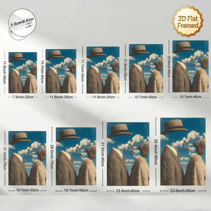 Stampa su tela intelaiata — Homage to Magritte