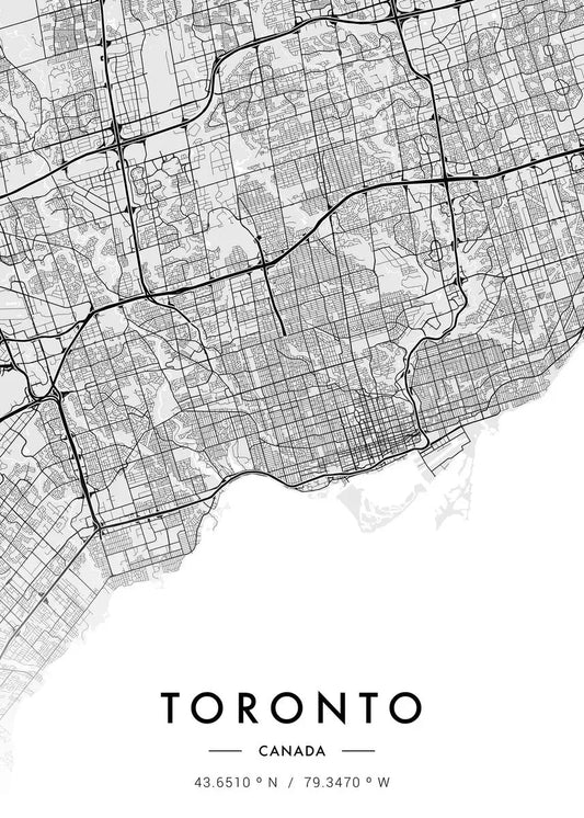 Stampa su tela da intelaiare — Mappe Urbane