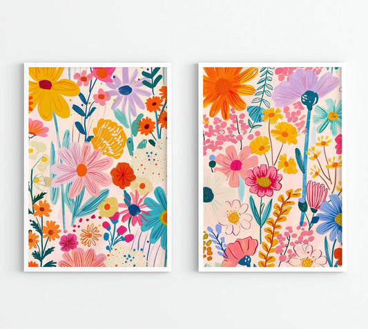 Stampa su tela da intelaiare — Fiori Bohémien