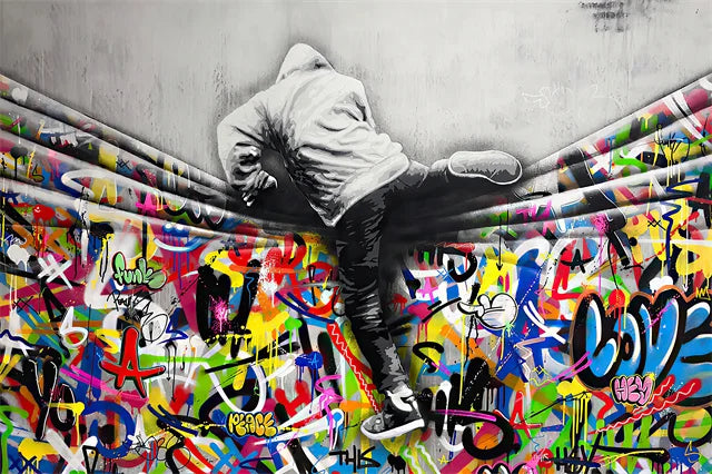 Stampa su tela da intelaiare — Homage to Banksy