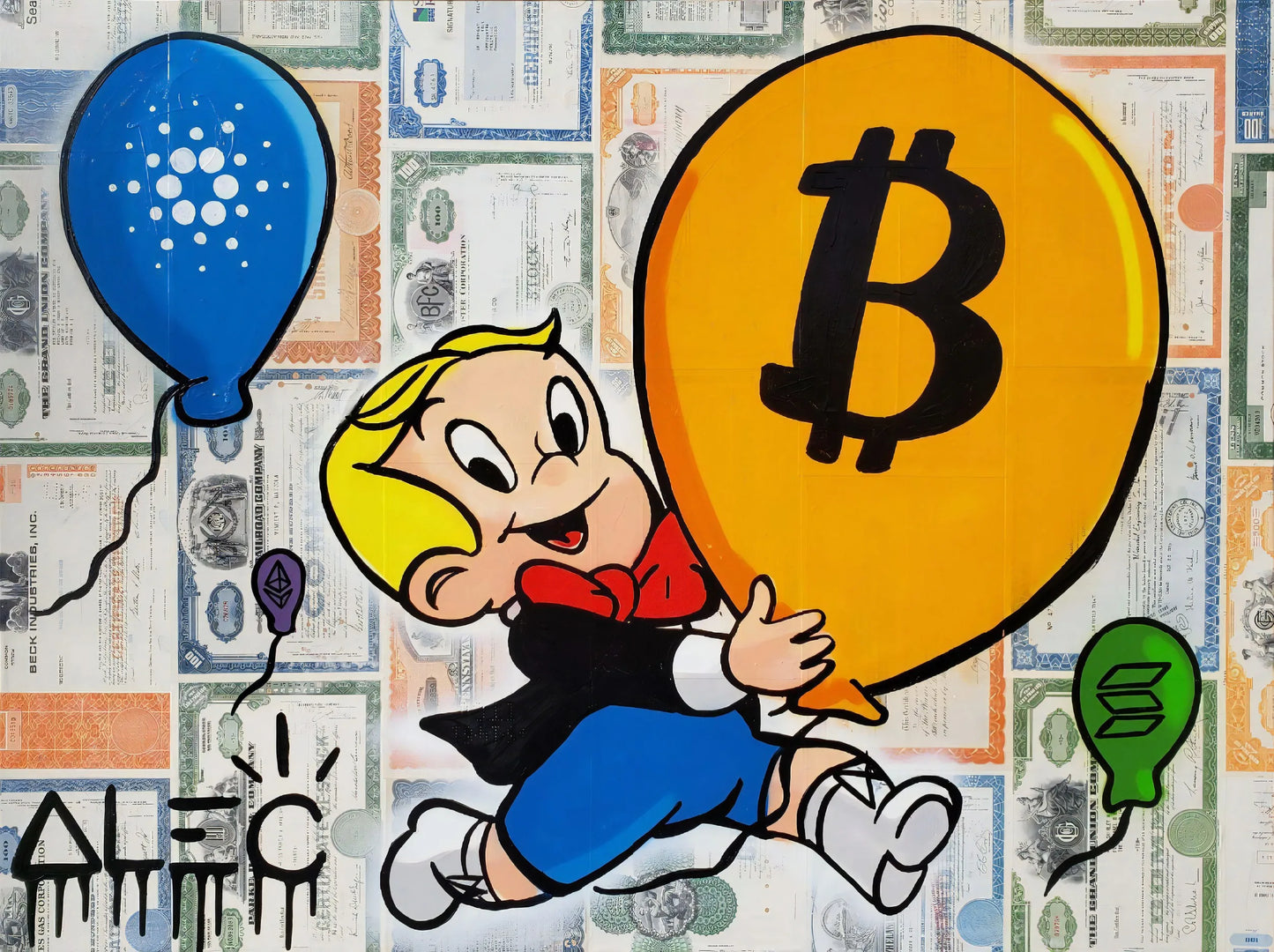 Stampa su tela da intelaiare — Homage to Alec Monopoly