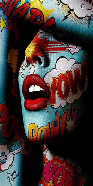 Stampa su tela da intelaiare — Donna Pop Art