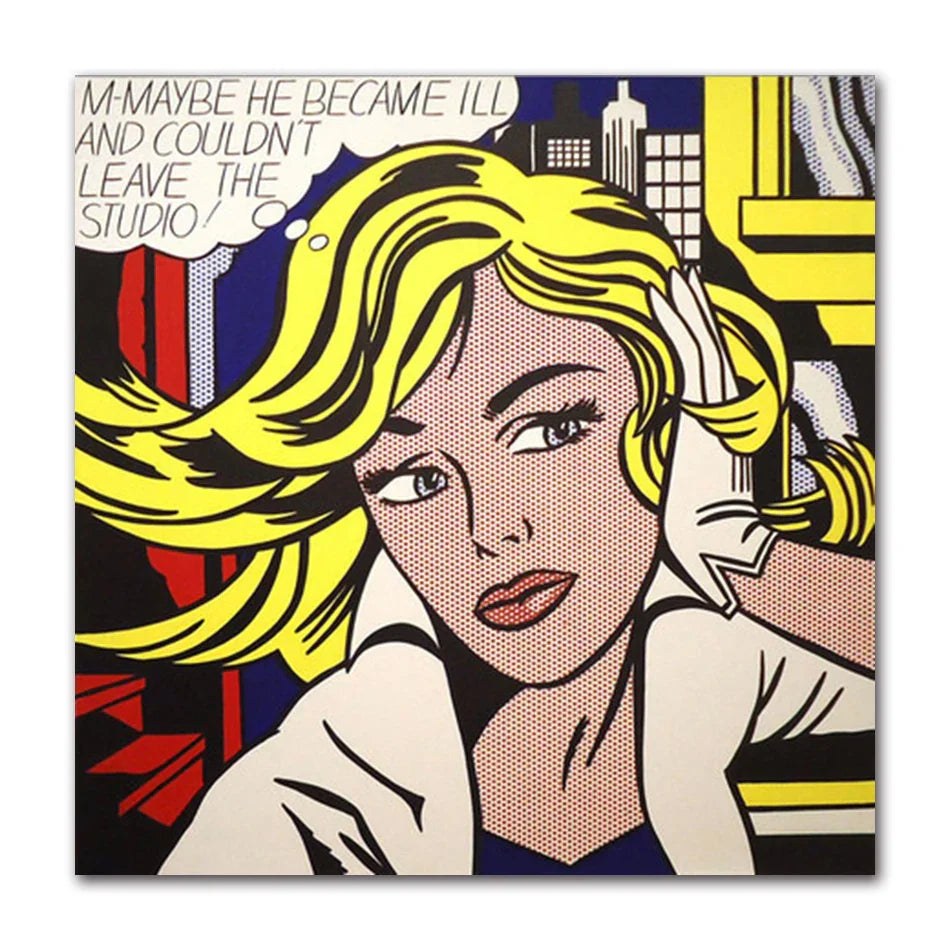 Stampa su tela da intelaiare — Homage to Lichtenstein