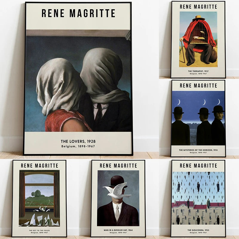 Stampa su tela da intelaiare — Homage to Magritte