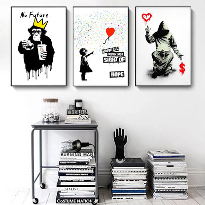 Stampa su tela da intelaiare — Homage to Banksy