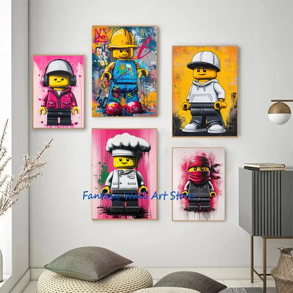 Stampa su tela da intelaiare — Personaggi Graffiti
