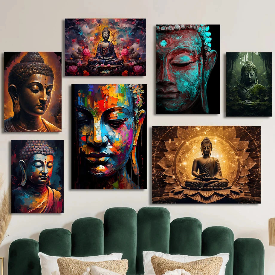 Stampa su tela da intelaiare — Buddha Meditante