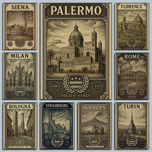 Stampa su tela da intelaiare — Italia Vintage