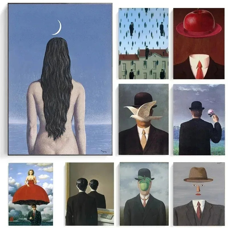 Stampa su tela da intelaiare — Homage to Magritte