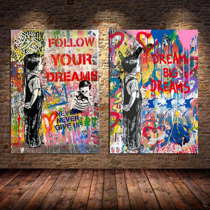 Stampa su tela da intelaiare — Homage to Banksy