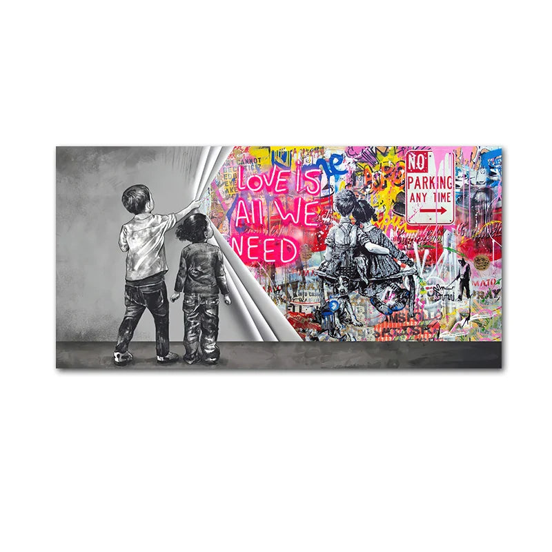 Stampa su tela da intelaiare — Homage to Banksy